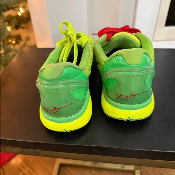 Kids Lime Green and Red Sneakers - Picture 3 of 6